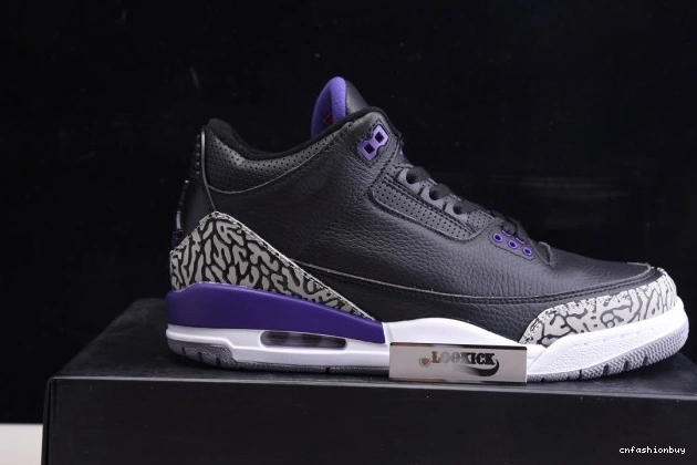 Jordan Black CT8532-050 Air Purple Retro Court 3 0825
